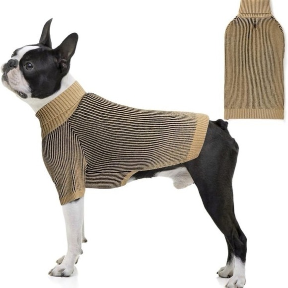WOYYHO Dog Sweater for Medium Large Dogs with Leash Hole Ribbed Knit Dog Sweater - Picture 1 of 6